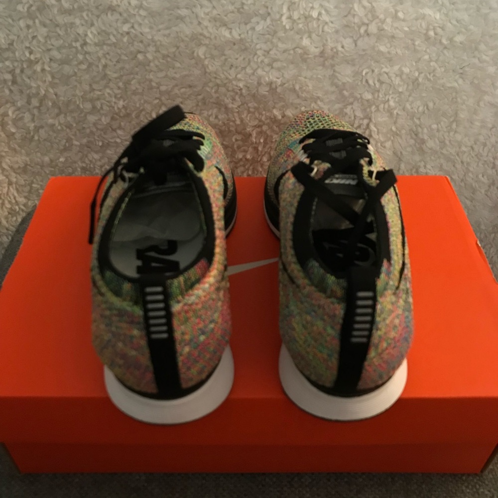 Multicolor Nike Flyknit Racer, kids’ size 4.5. - Picture 5 of 6